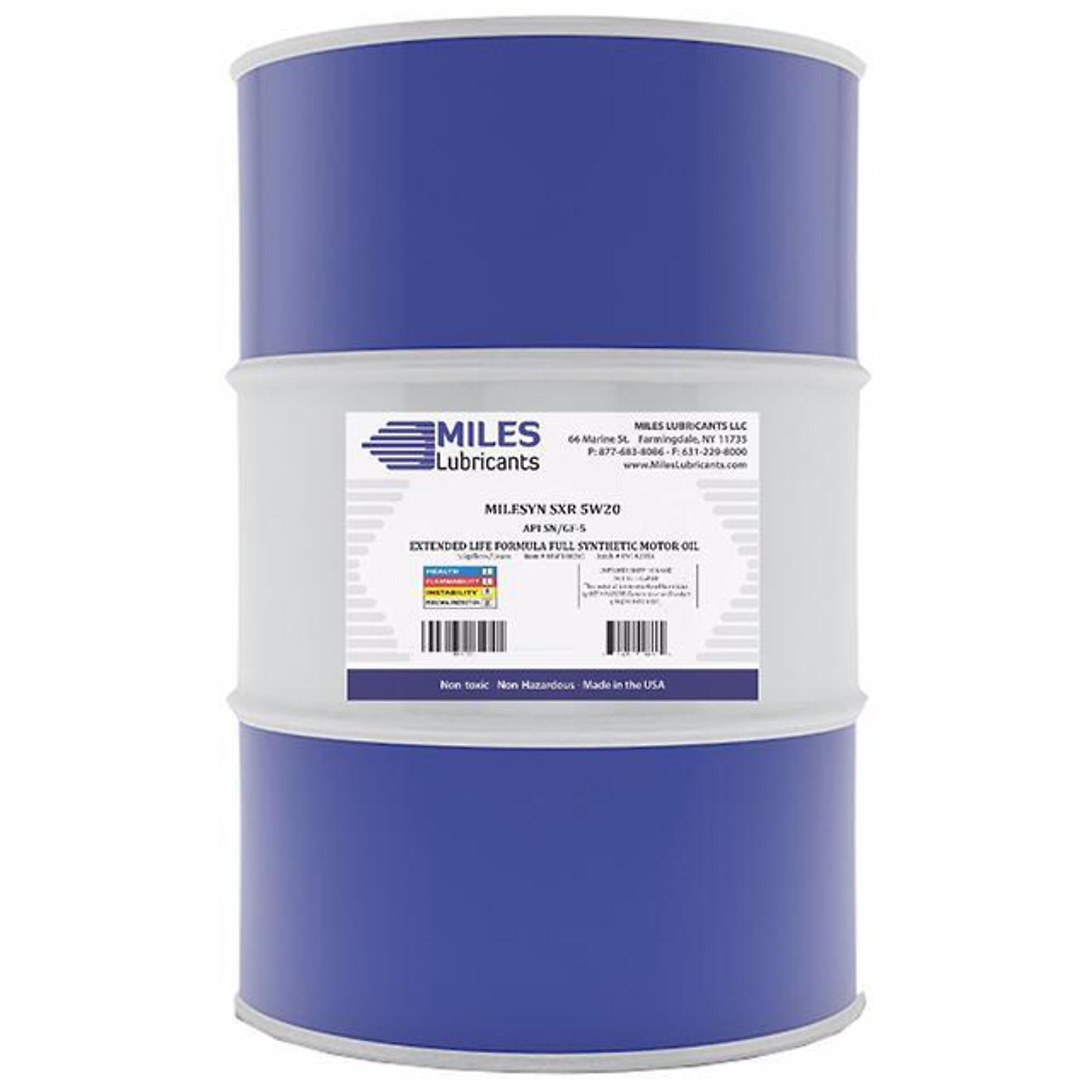 Miles Lubricants SXR 5W20 SN Plus/GF-6 Full Synthetic Motor Oil - 55 Gal. Drum, Model# MSF100201